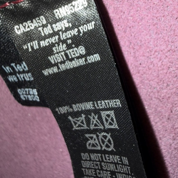 Ted Baker London Pink and Burgundy Floral Tote Bag Rose Gold Accents - Picture 10 of 16